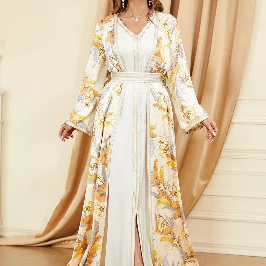 🌼 Women's Fashion Splicing Dresses Two-Piece Set - Modern Elegance 🌼