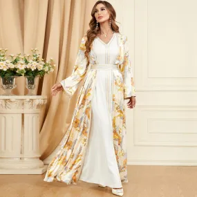 🌼 Women's Fashion Splicing Dresses Two-Piece Set - Modern Elegance 🌼