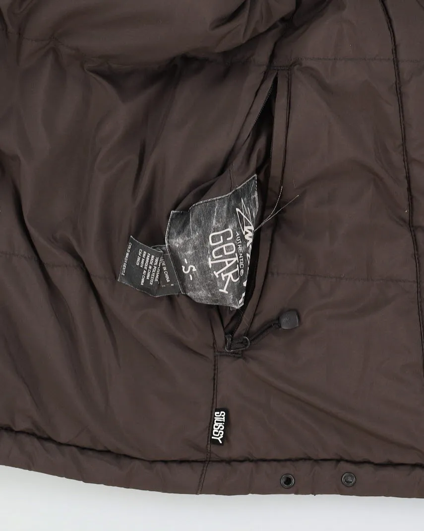00s Stussy Reversible Grey Puffer Jacket - S