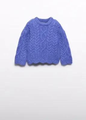Abel & Lula Cable Knit Sweater in Indigo