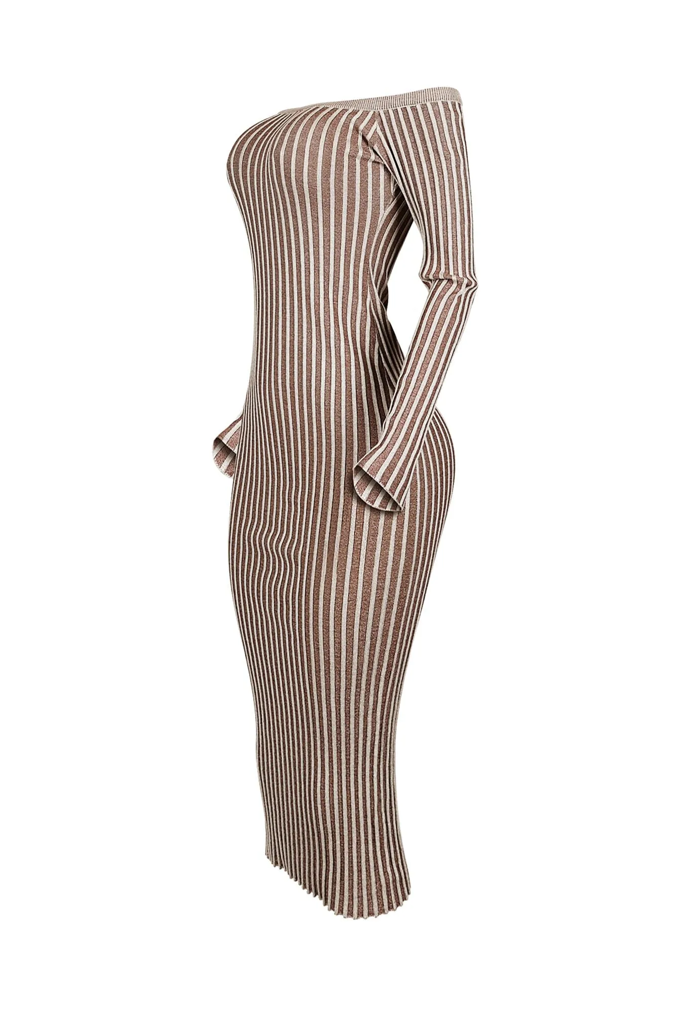 Abigail Two Tone Off Shoulder Midi Dress