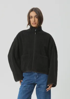 Afends Berlin Reversible Recycled Polar Fleece Jacket - Black