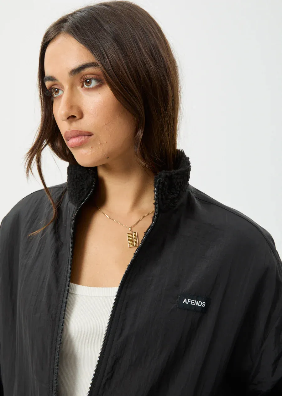 Afends Berlin Reversible Recycled Polar Fleece Jacket - Black
