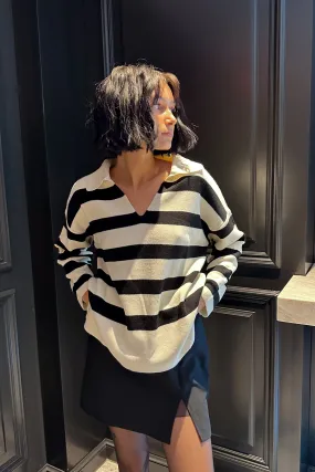 Alondra Oversized Knit Sweater - Black