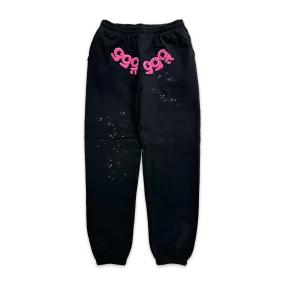 Angel Number Sweatpants "Black/Pink"