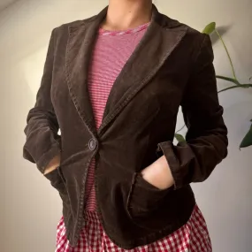 Bellina Cord Jacket - Small Brown Cotton