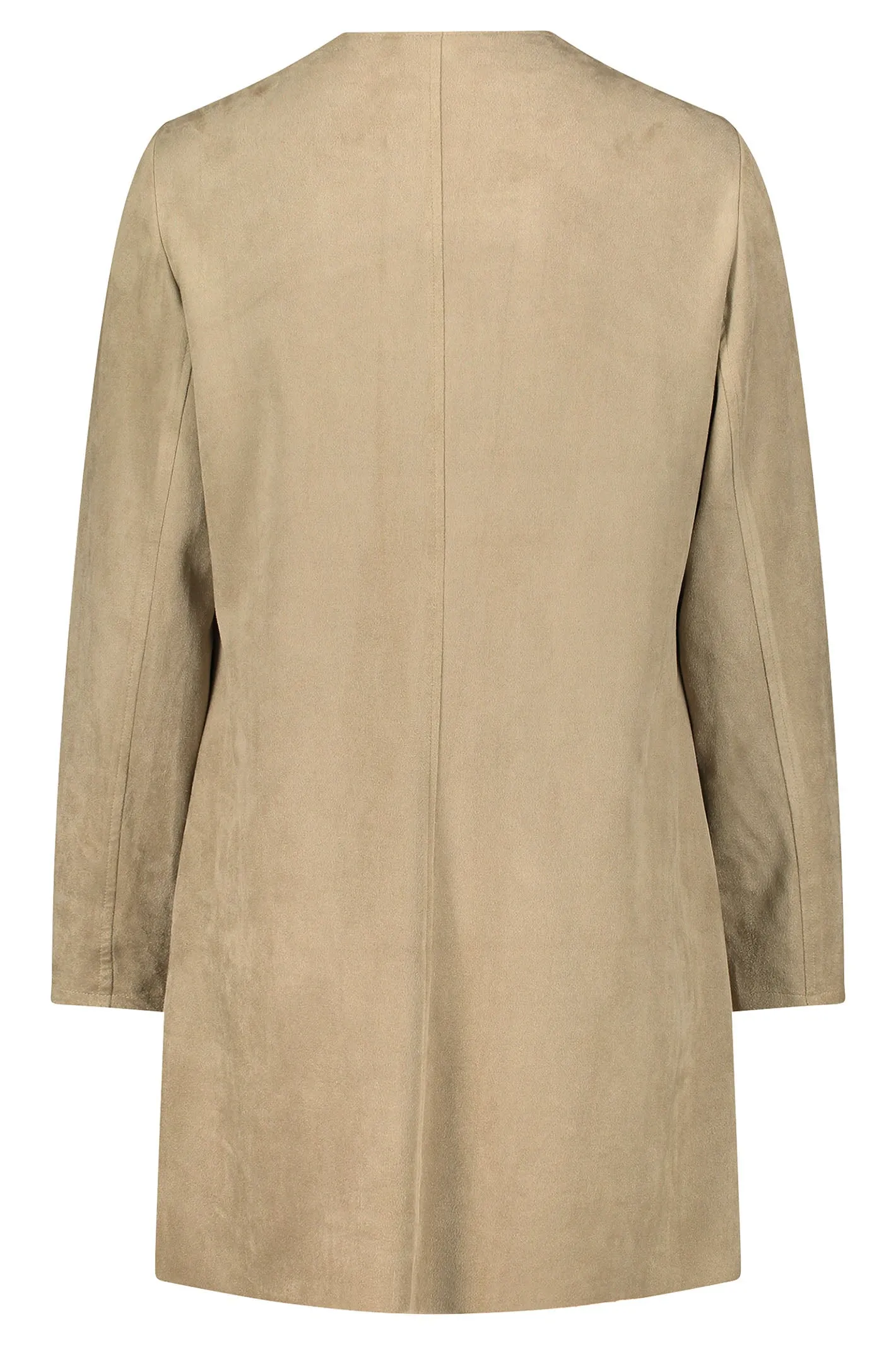 Betty Barclay Jacket Beige Suede Effect Open Front 45201673 7366