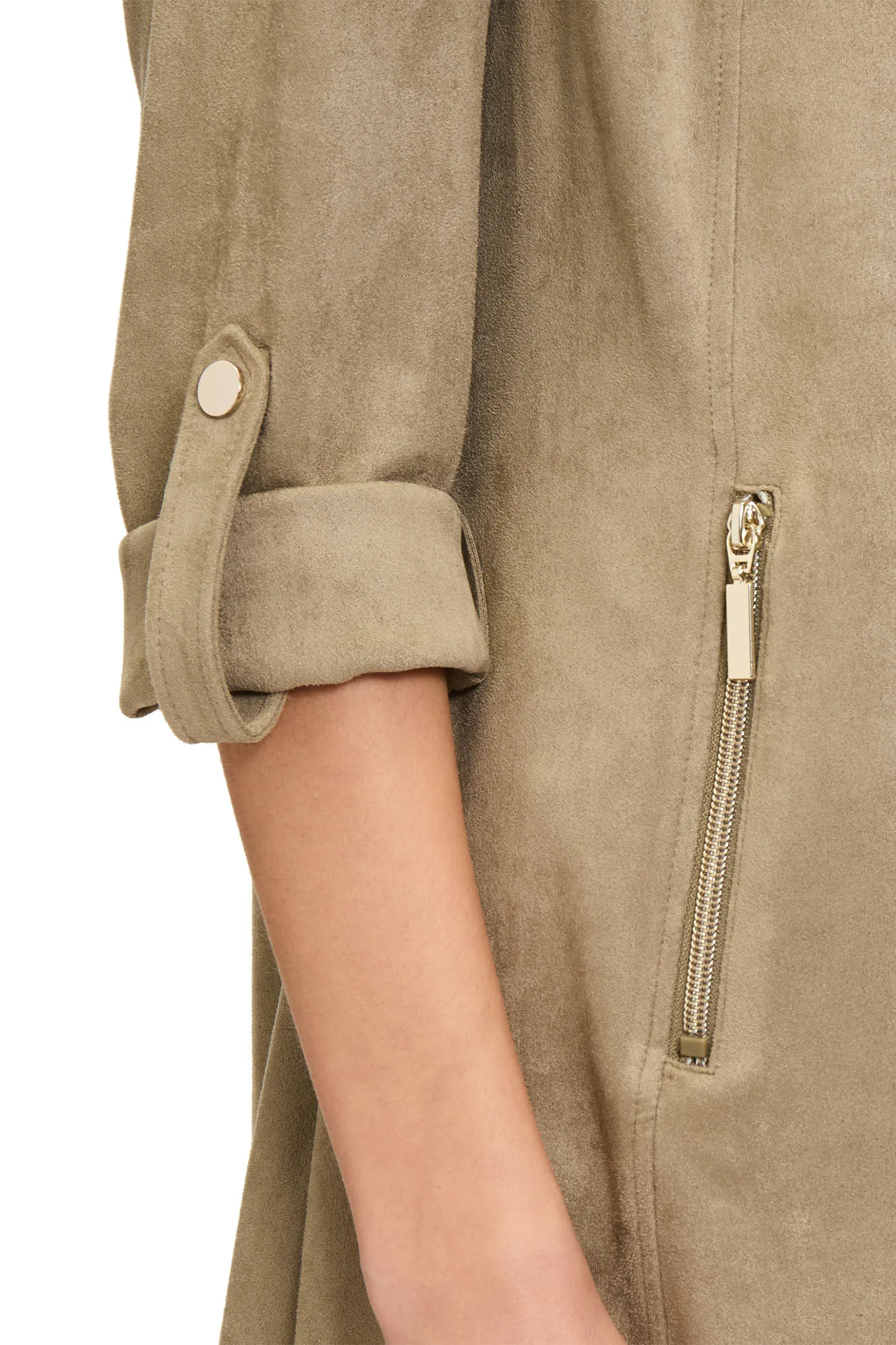 Betty Barclay Jacket Beige Suede Effect Open Front 45201673 7366