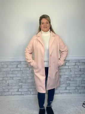 Blush Colored Collared Jacket
