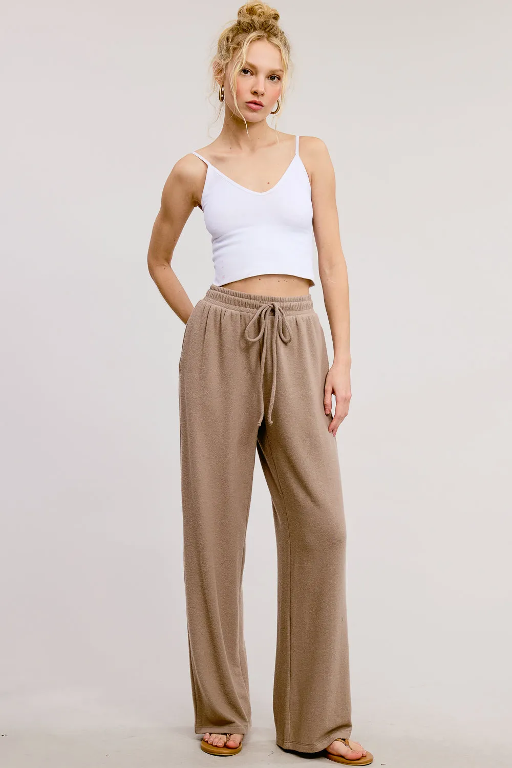 Brushed Straight Leg Sweatpants