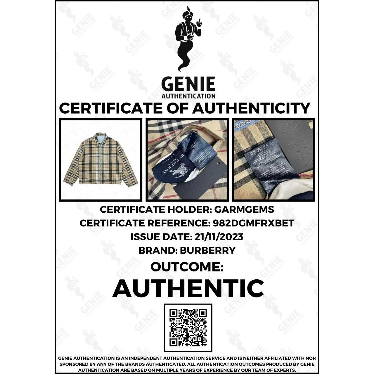 Burberry Vintage Novacheck Reversible Jacket