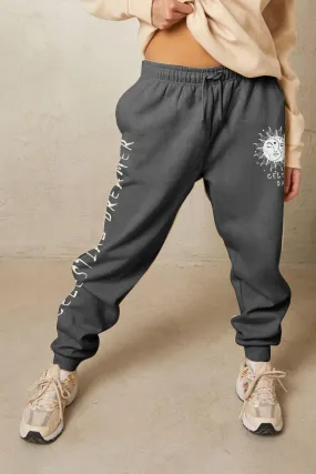 Celestial Dreamer Graphic Tapered Leg Sweatpants