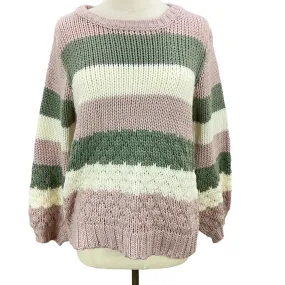 Color Block Chunky Knit Sweater