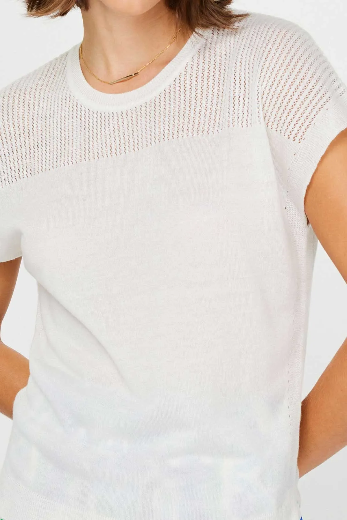Contrast Knit Sweater
