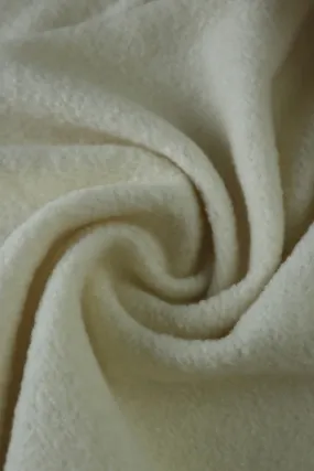 Cream Wool Boucle/French Terry Knit | By The Half Yard