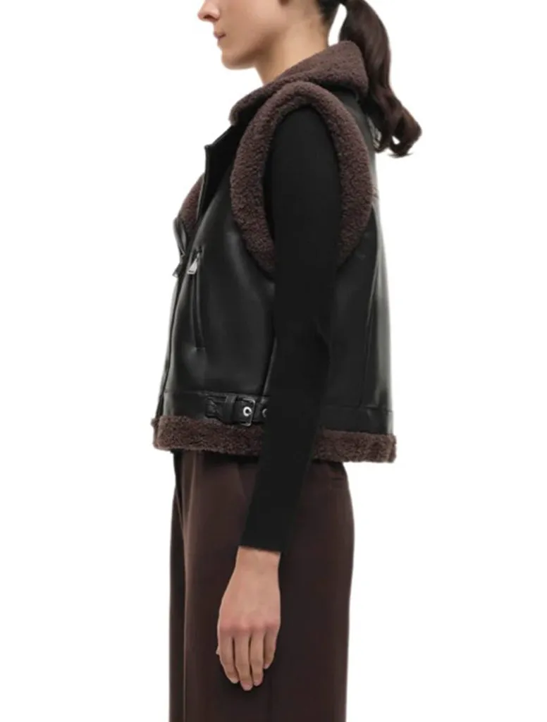 Daniels Sherpa Combo Vest - SIMKHAI