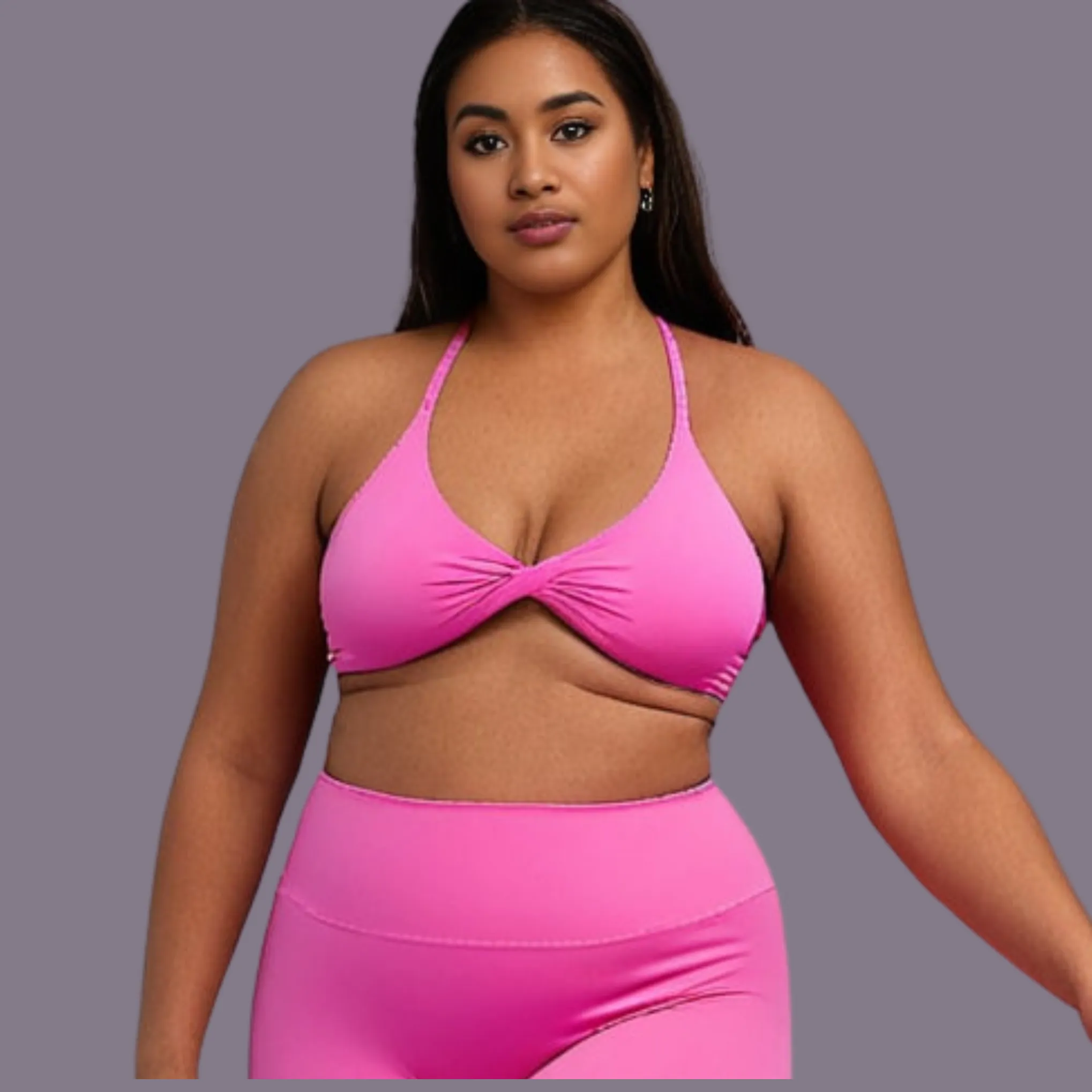 Dazzle Activewear Twist Crop Top