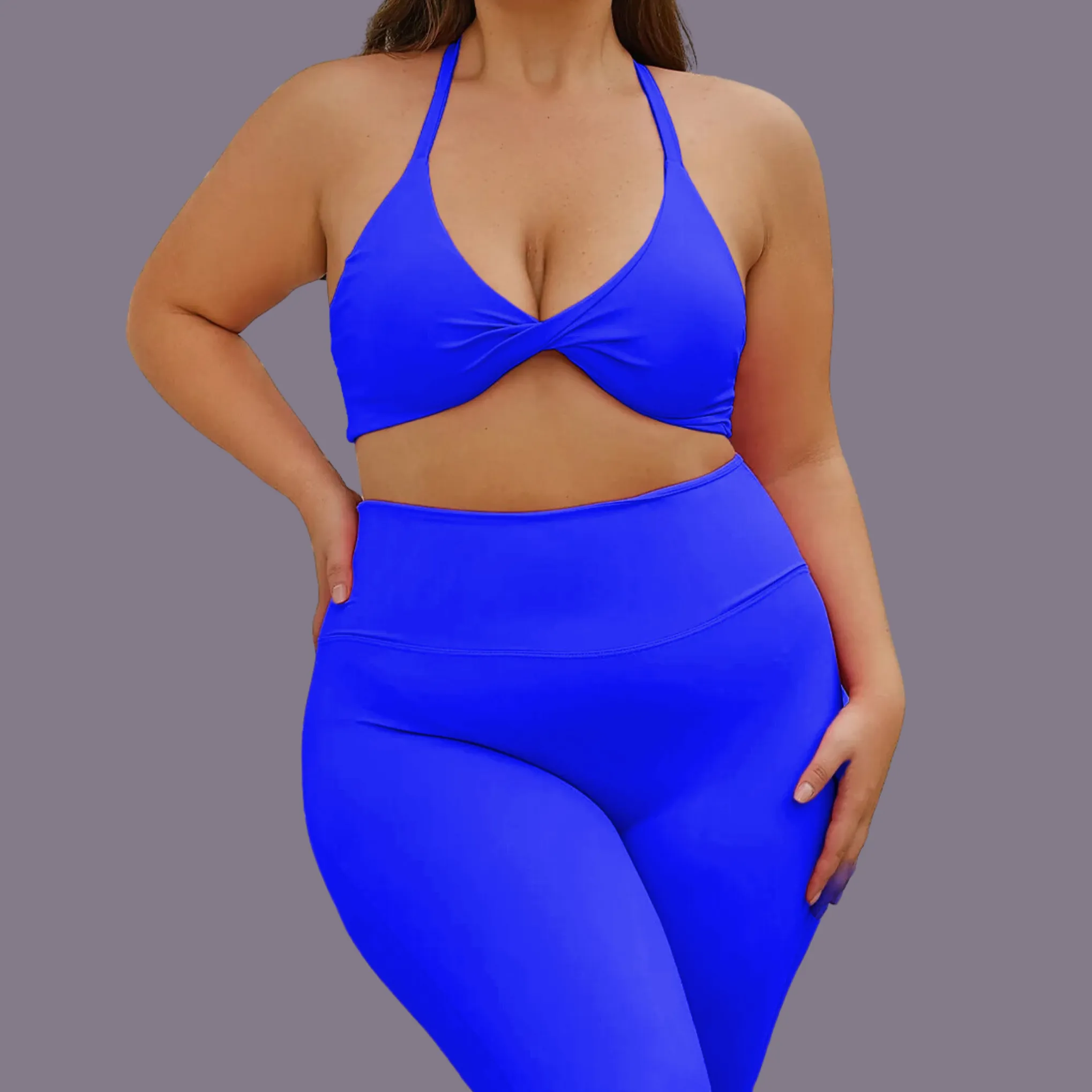 Dazzle Activewear Twist Crop Top