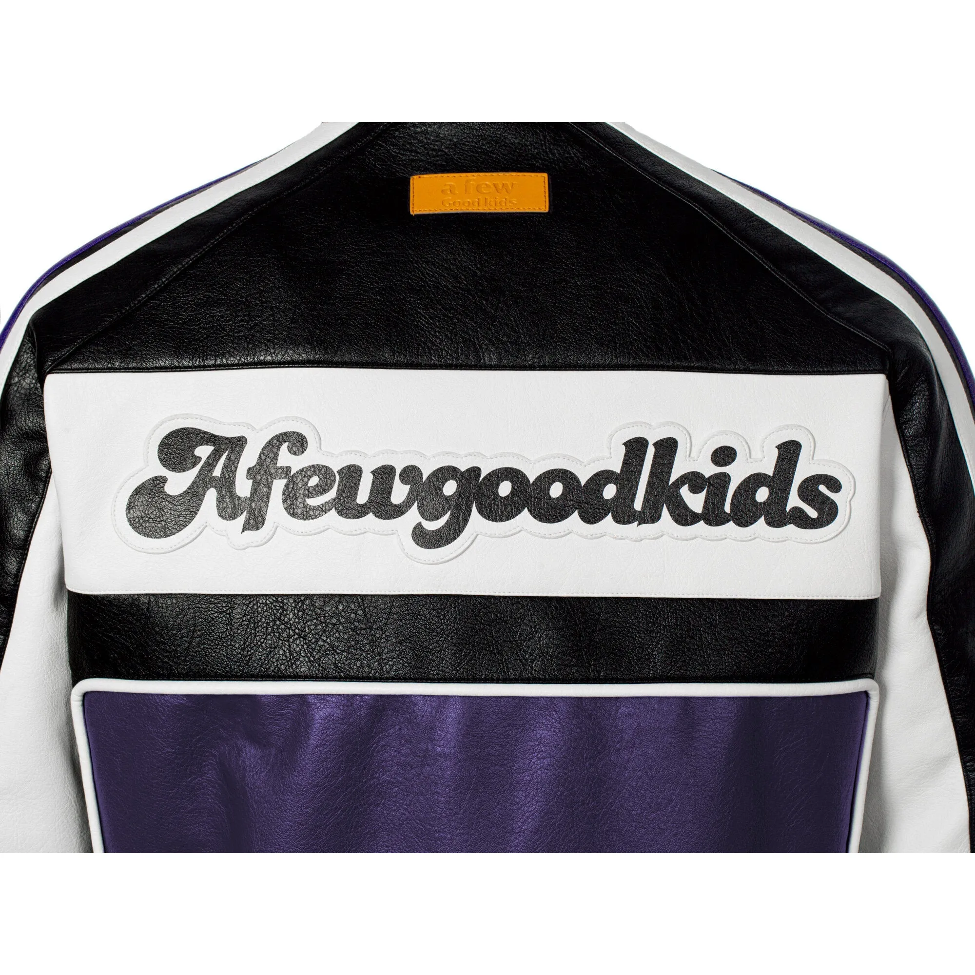 DONCARE (AFGK) "Panelled Biker Leather Jacket" - Purple