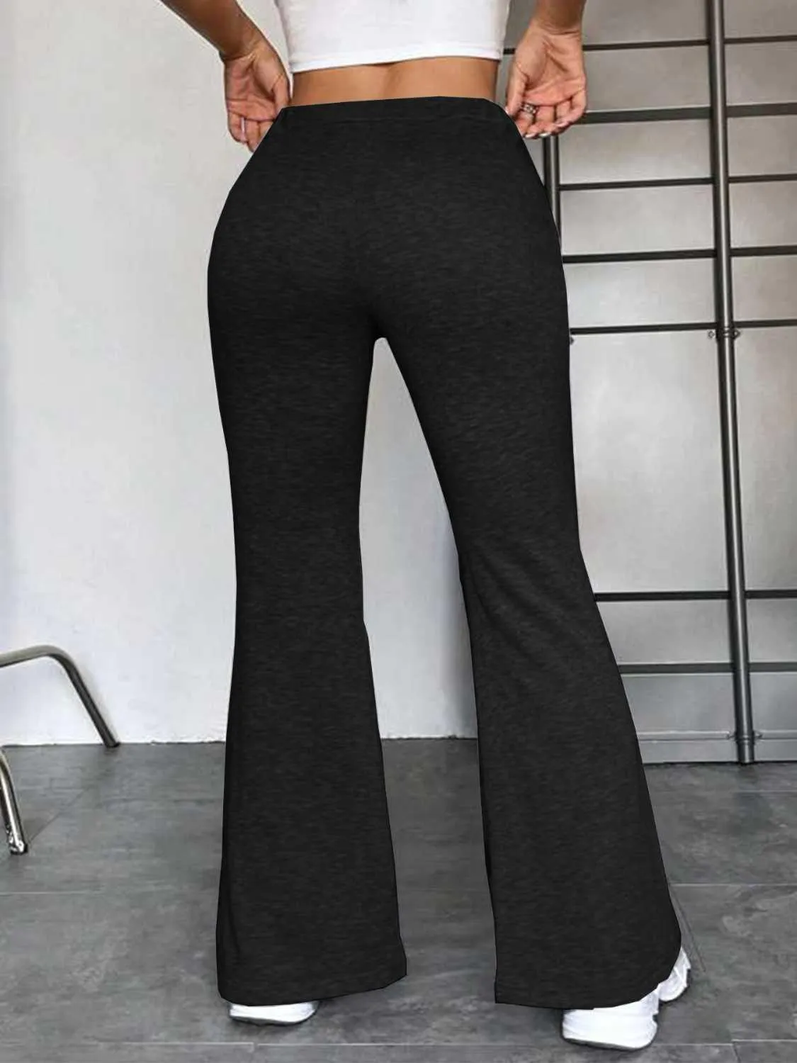Dynamic Drawstring Flare Leg Sweatpants