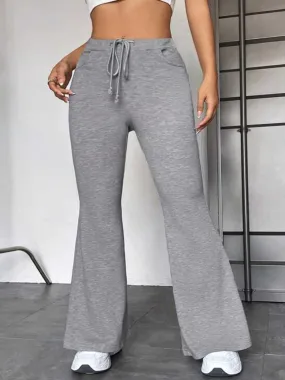 Dynamic Drawstring Flare Leg Sweatpants