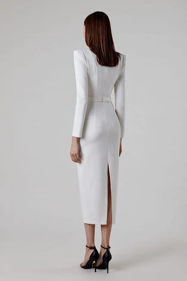 Elegant Black Long Sleeve Formal Bandage Evening Dress