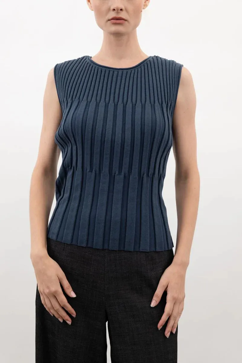 Elwaltina Elaine Kim Indigo Reversible Tank