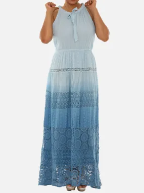 Embroidered Halter Dress