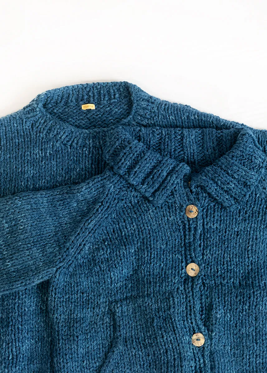 Emma Indigo Cardigan Sweater