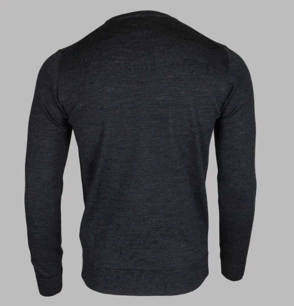 Farah Mullen Merino Wool Sweater Charcoal