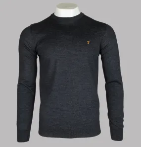 Farah Mullen Merino Wool Sweater Charcoal