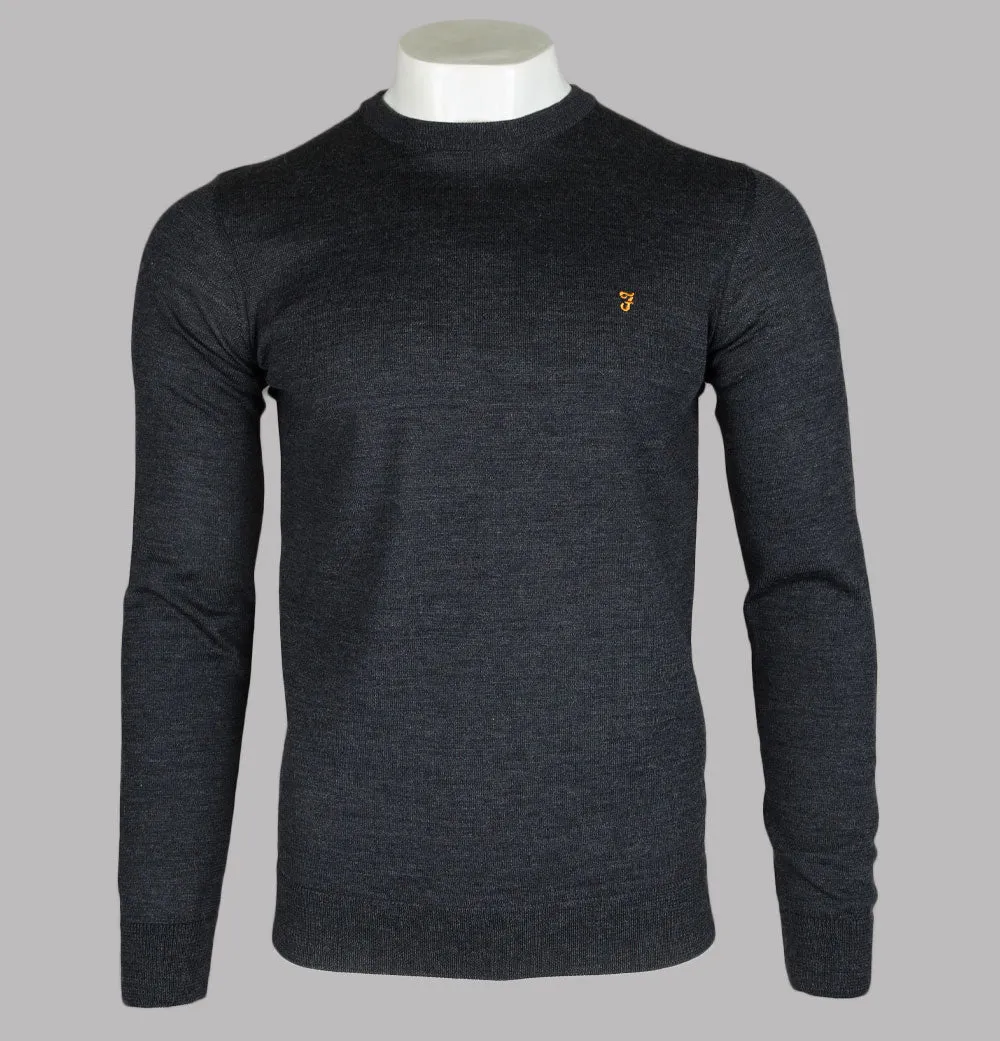 Farah Mullen Merino Wool Sweater Charcoal