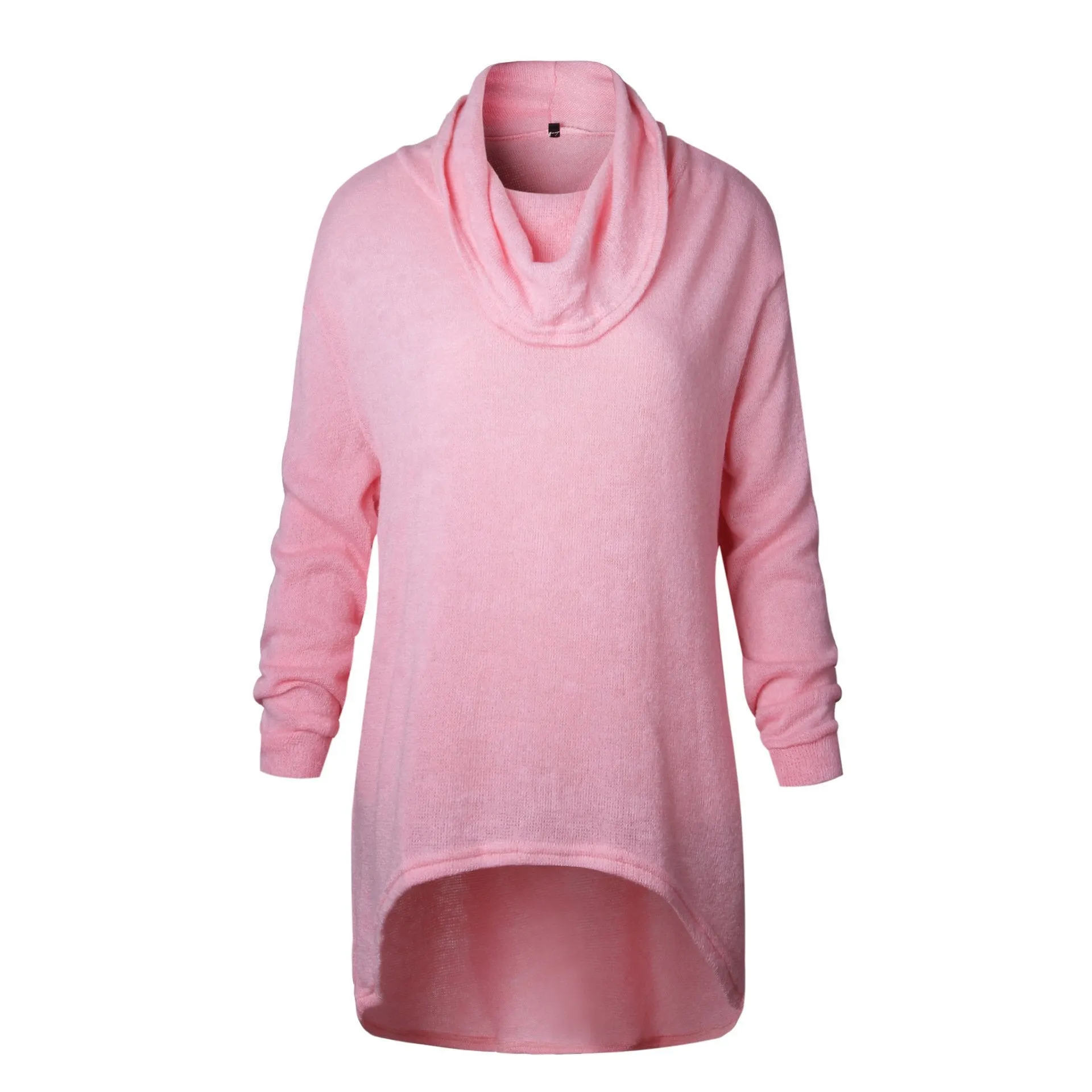 Fashion Early Autumn Pure Color Irregular Sweater