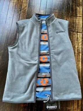 Final Sale  ✨ Hooey Reversible Vest Charcoal with Blue Aztec