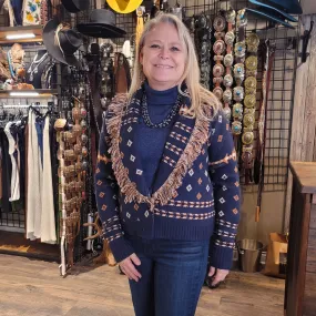 Fringe Navy Cardigan - Pendleton - WPD2