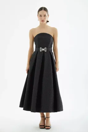 FRV Black jakar sleeveless maxi dress - Pedro Celestino Negrete