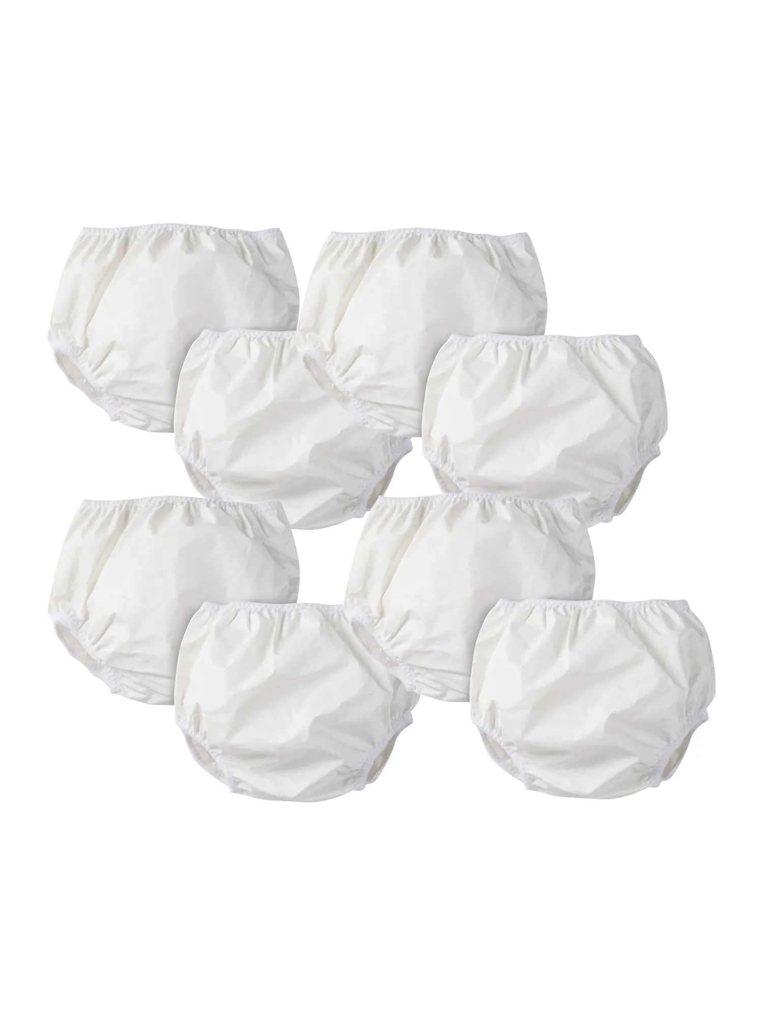 Gerber Gender Neutral Reusable White Waterproof Training Underwear, 8-Pack, Sizes 3/6 Months - 4T