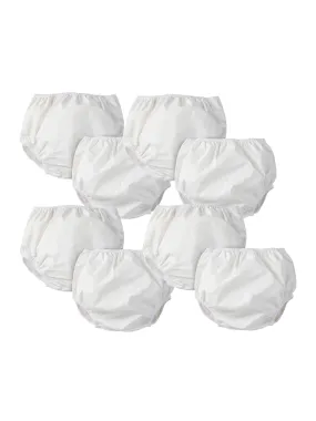 Gerber Gender Neutral Reusable White Waterproof Training Underwear, 8-Pack, Sizes 3/6 Months - 4T