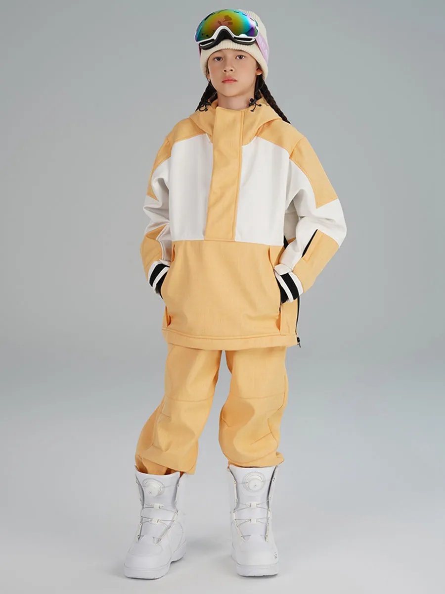 Girl's Colour Blocked Warm Snow Suit