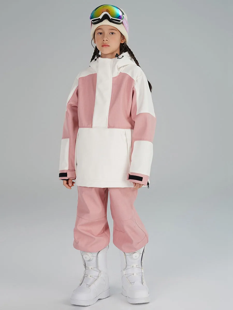 Girl's Colour Blocked Warm Snow Suit