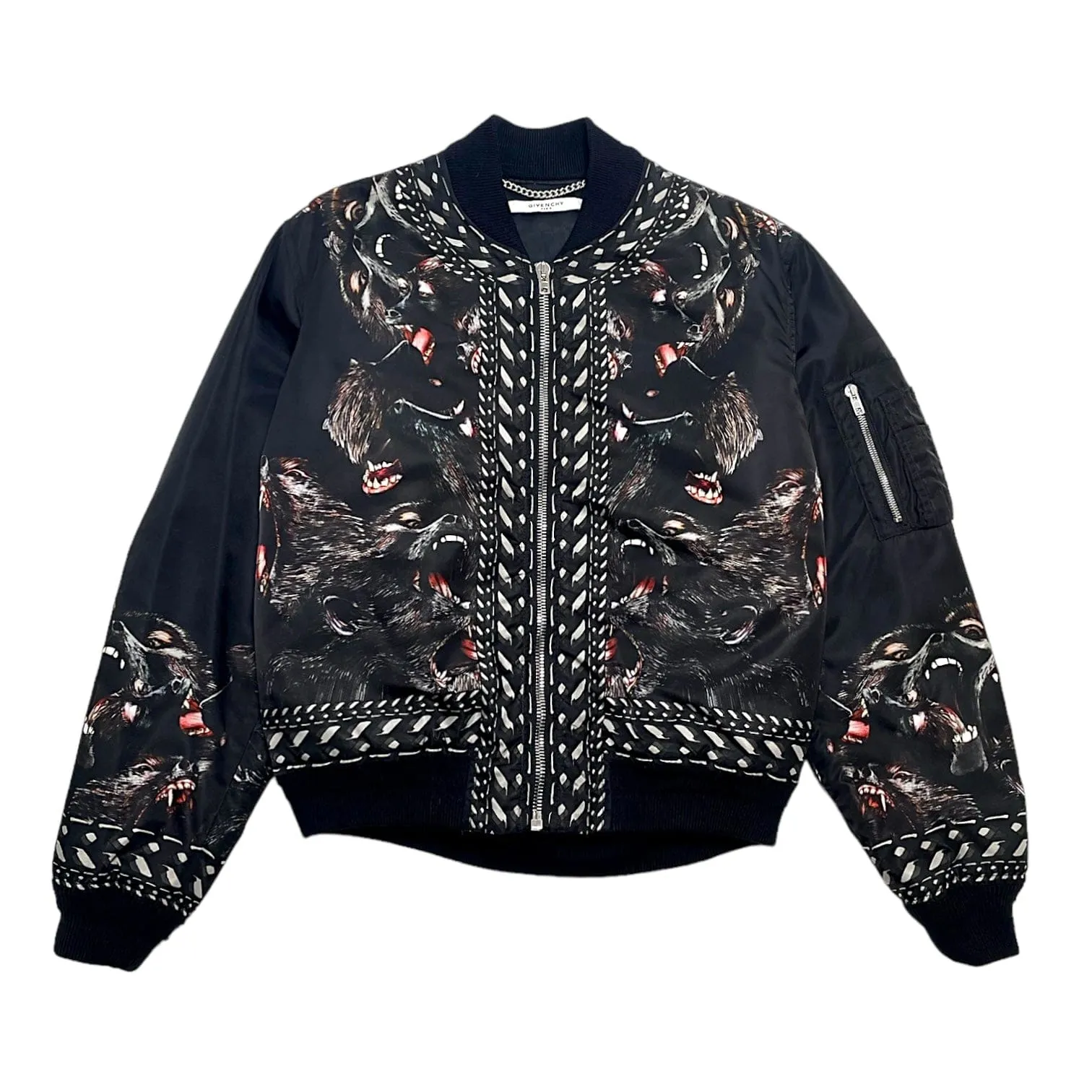 Givenchy Monkey Brothers Reversible Bomber Jacket Black Pre-Owned