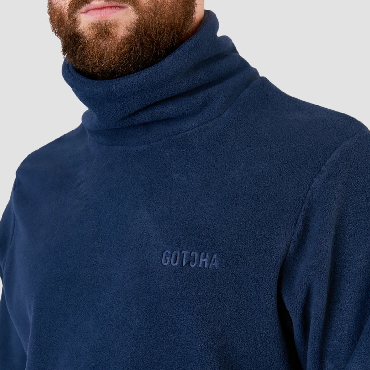 Gotcha Funnel Neck Fleece Sweatshirt Mood Indigo