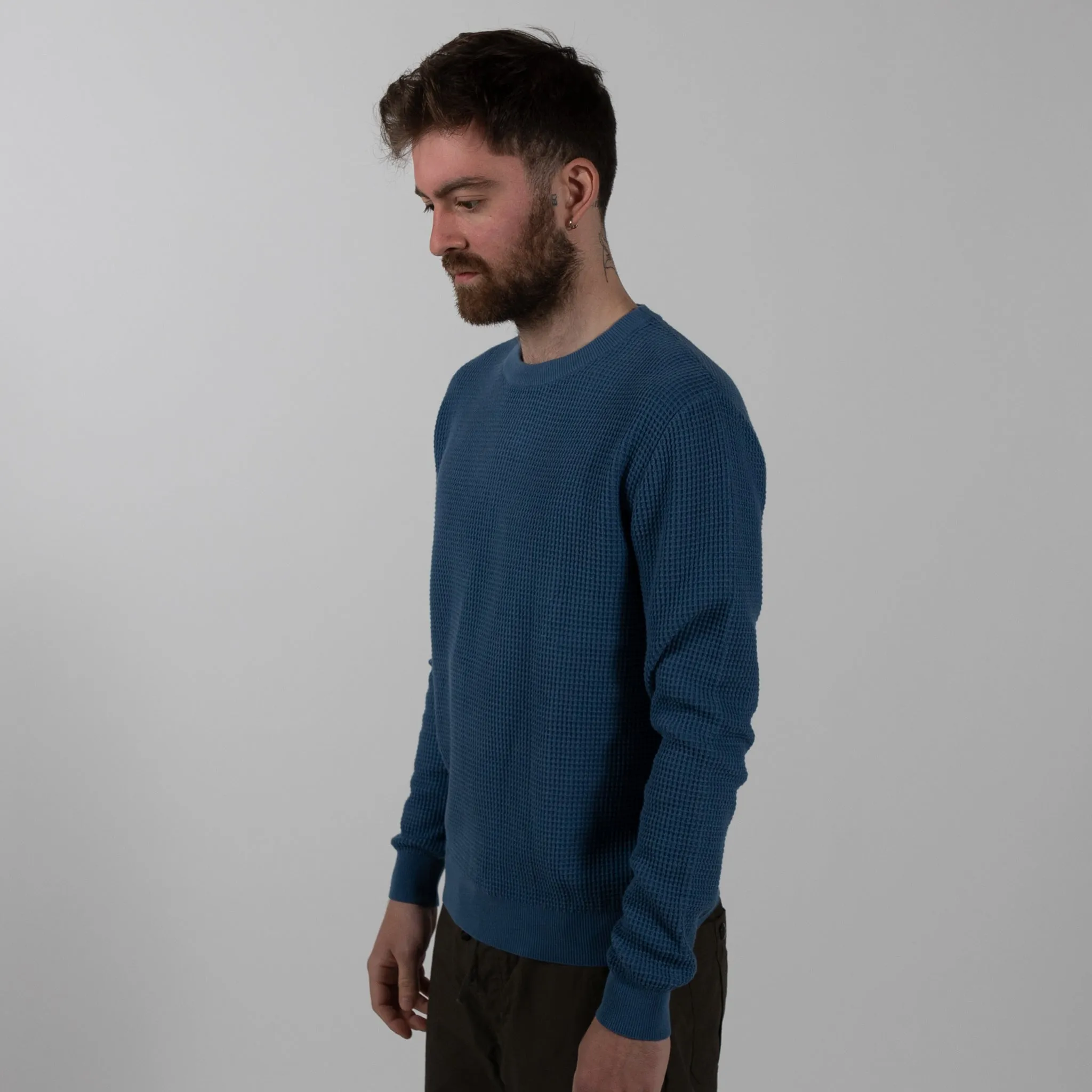 Graphic Knit Sweater - Indigo