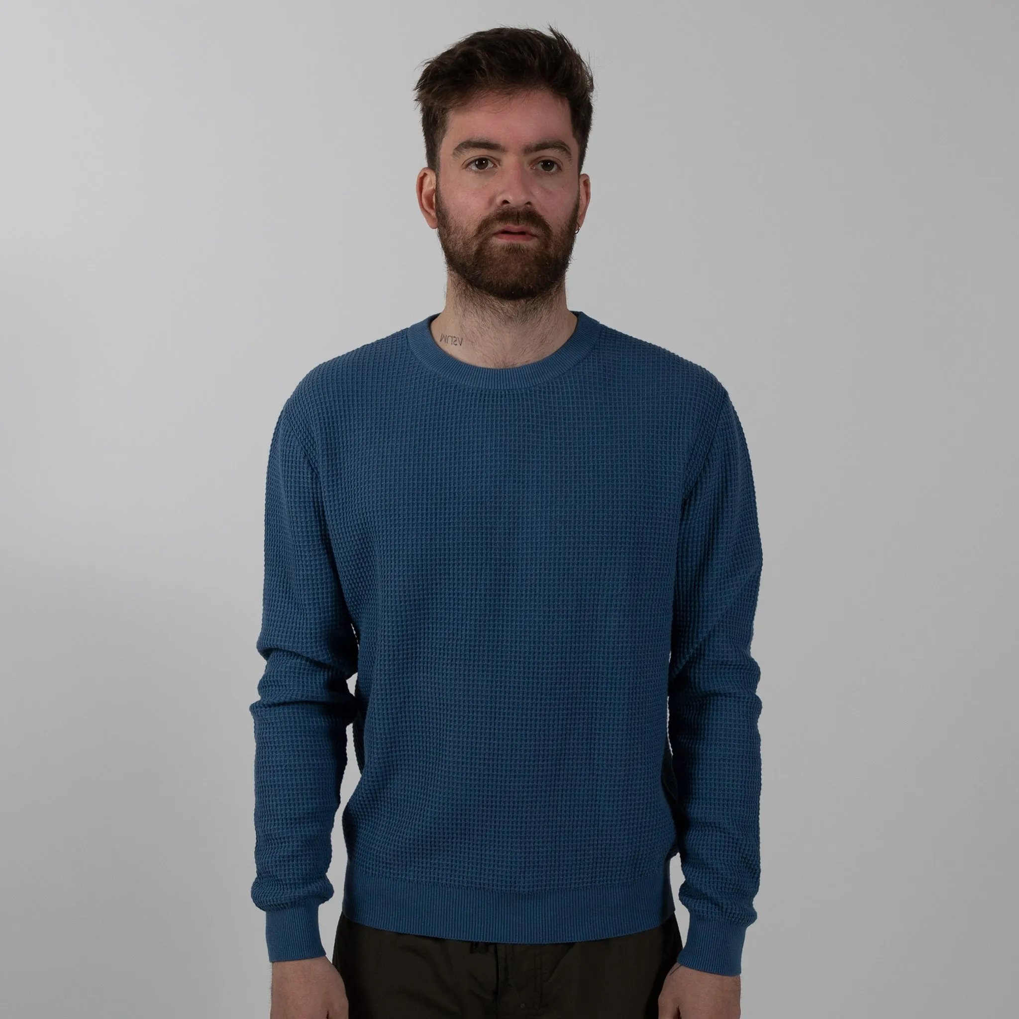 Graphic Knit Sweater - Indigo