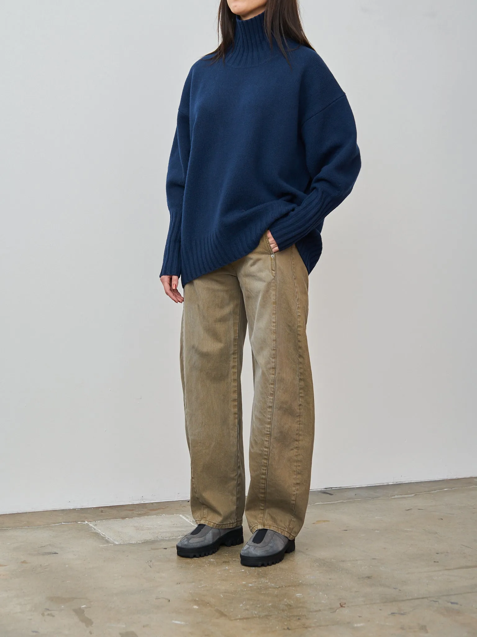Highcollar Sweater - Indigo
