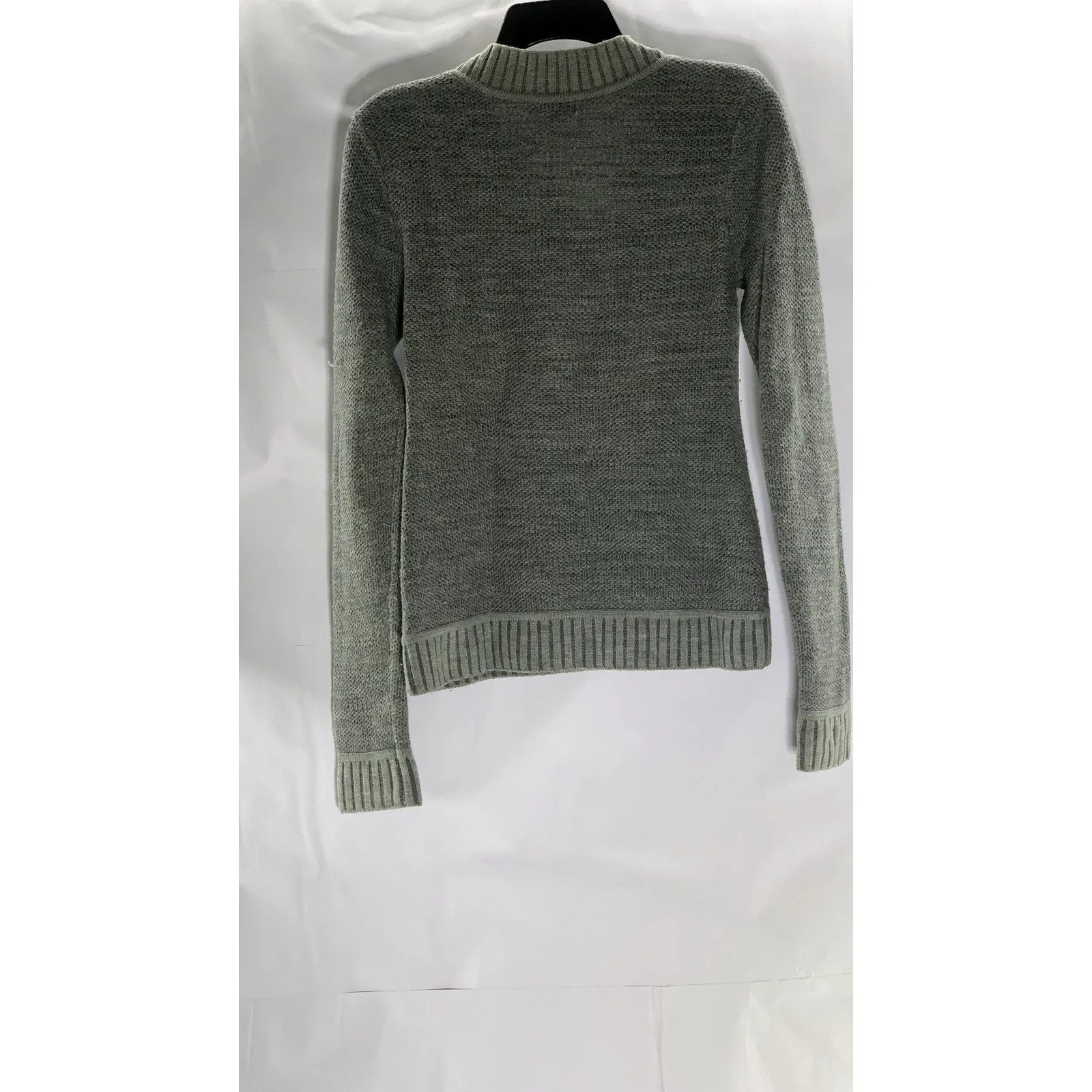 HORNY TOAD Women's Gray Eclair Knit Merino Wool Long Sleeve Sweater SZ S