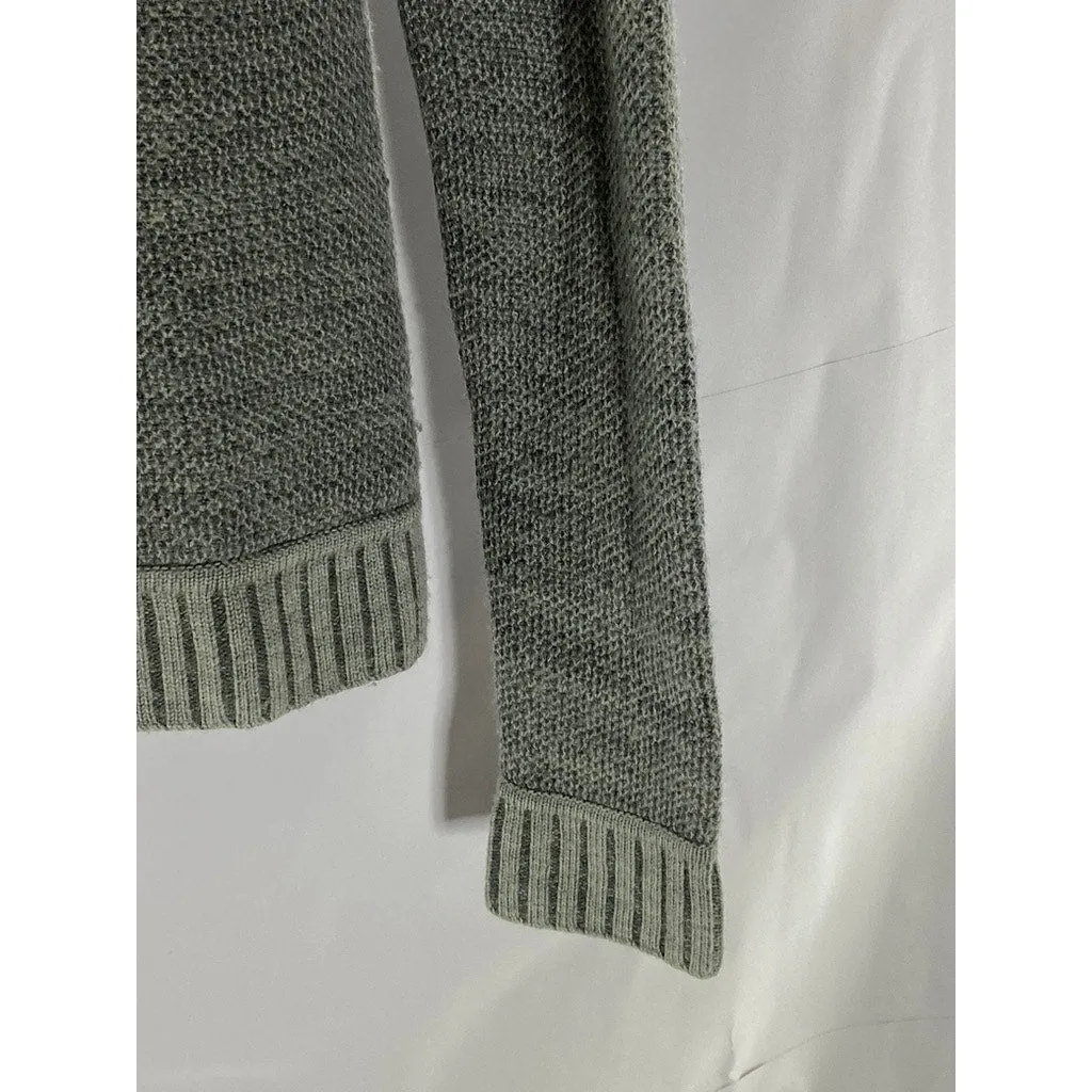 HORNY TOAD Women's Gray Eclair Knit Merino Wool Long Sleeve Sweater SZ S