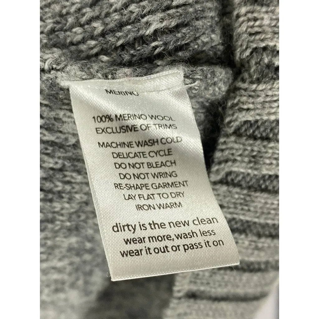 HORNY TOAD Women's Gray Eclair Knit Merino Wool Long Sleeve Sweater SZ S