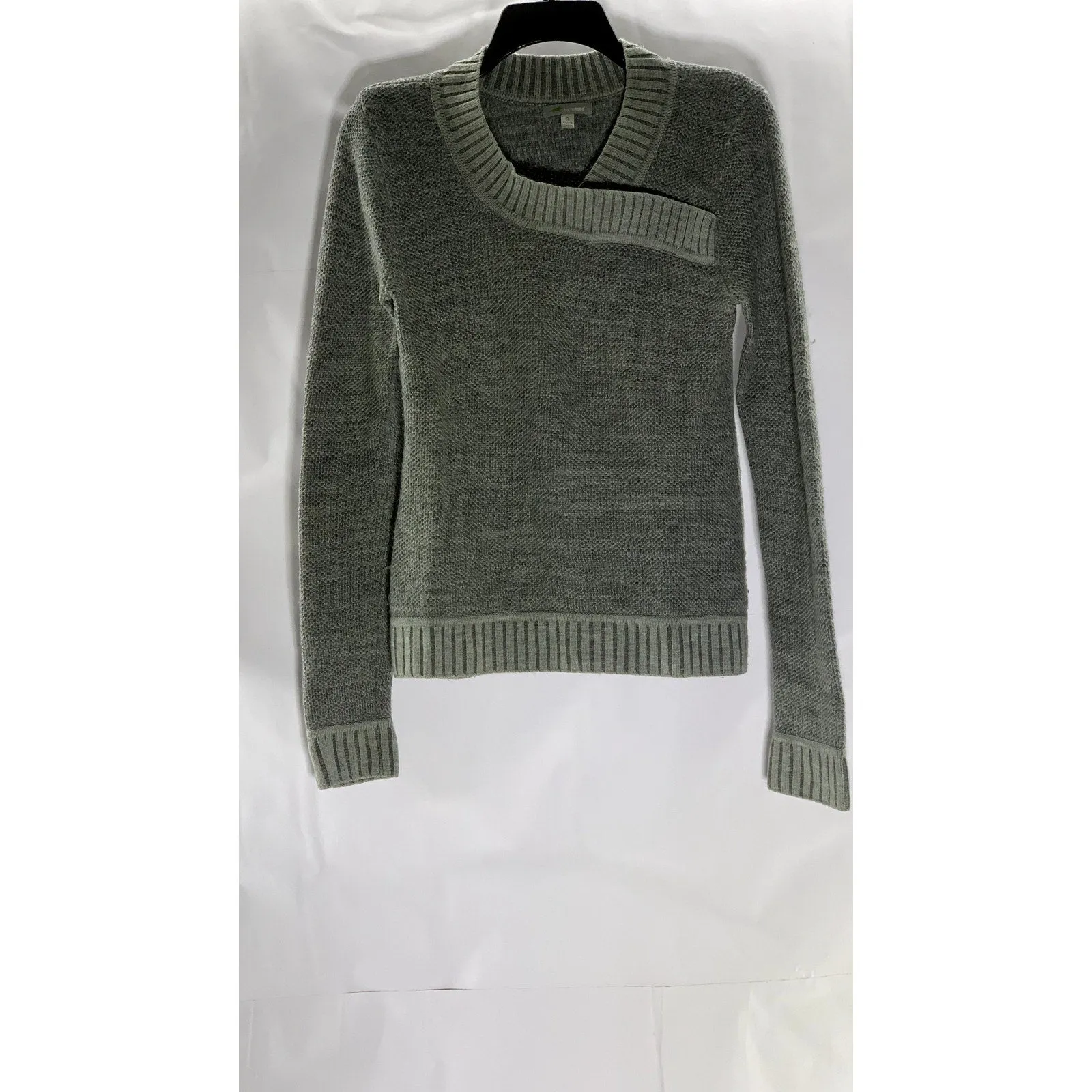 HORNY TOAD Women's Gray Eclair Knit Merino Wool Long Sleeve Sweater SZ S