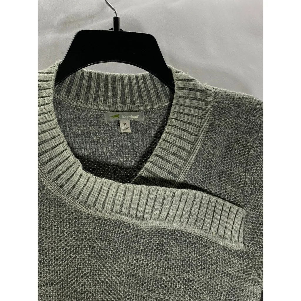 HORNY TOAD Women's Gray Eclair Knit Merino Wool Long Sleeve Sweater SZ S